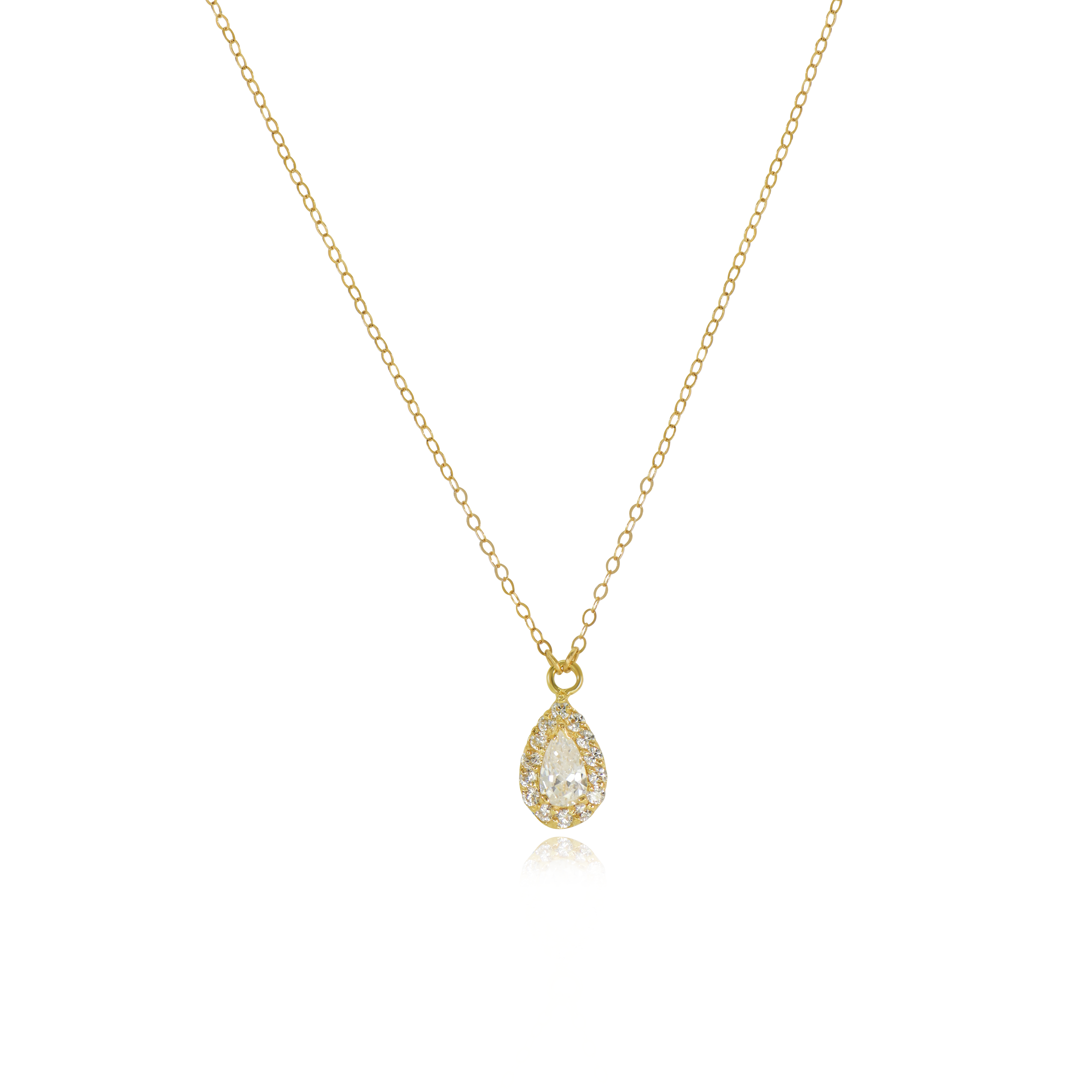 collier goutte éclat doré 