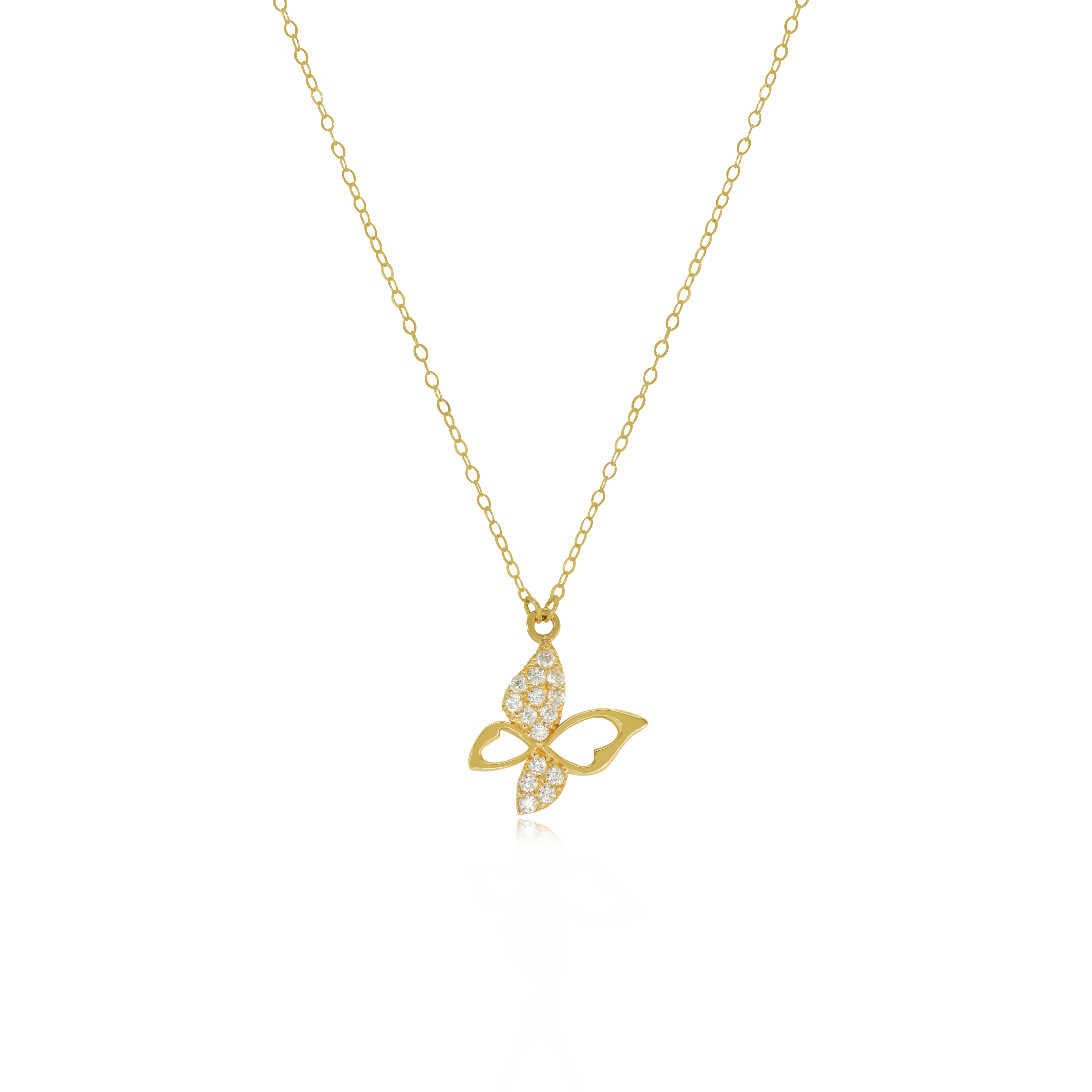 Collier Papillon doree 