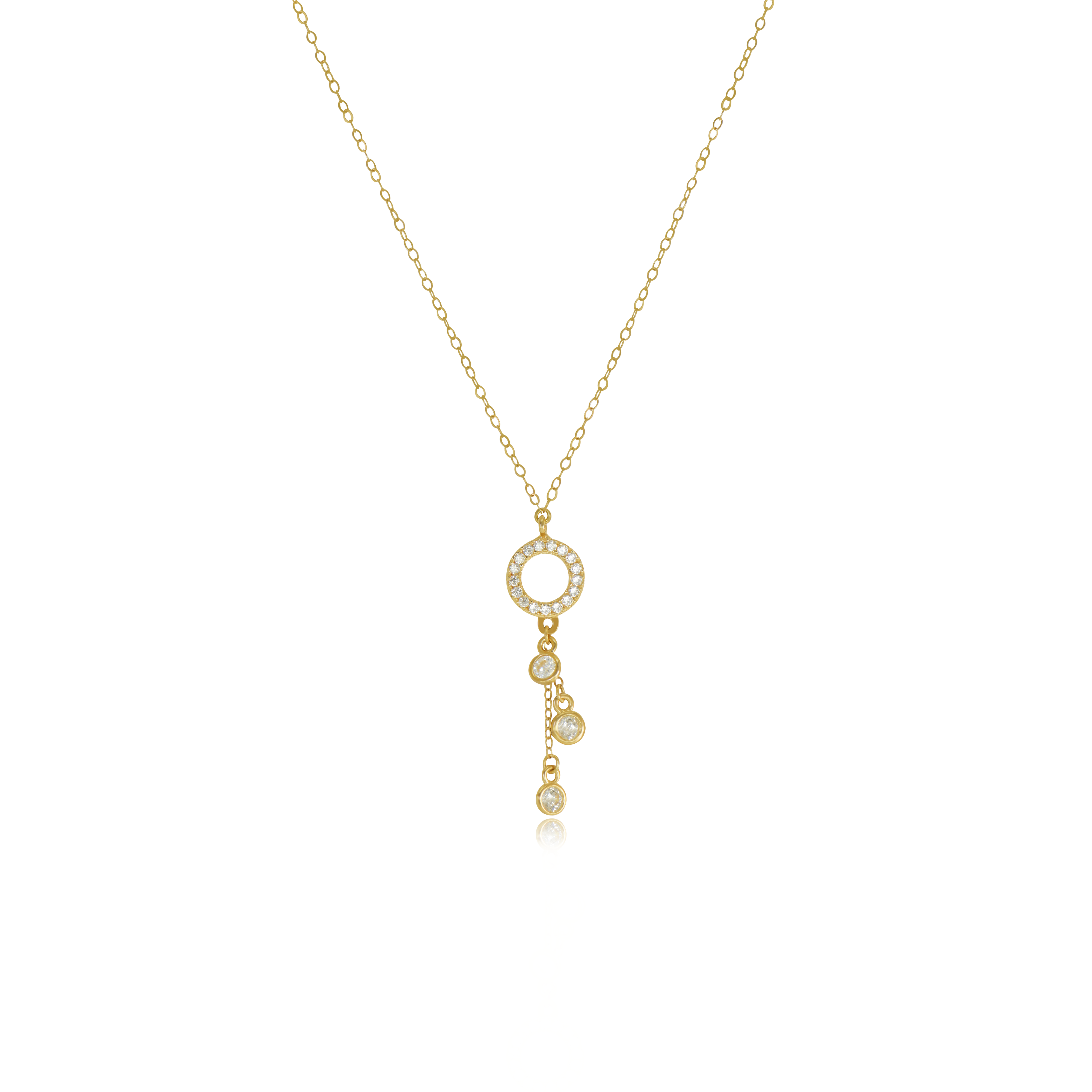 collier anneau étincelant 
